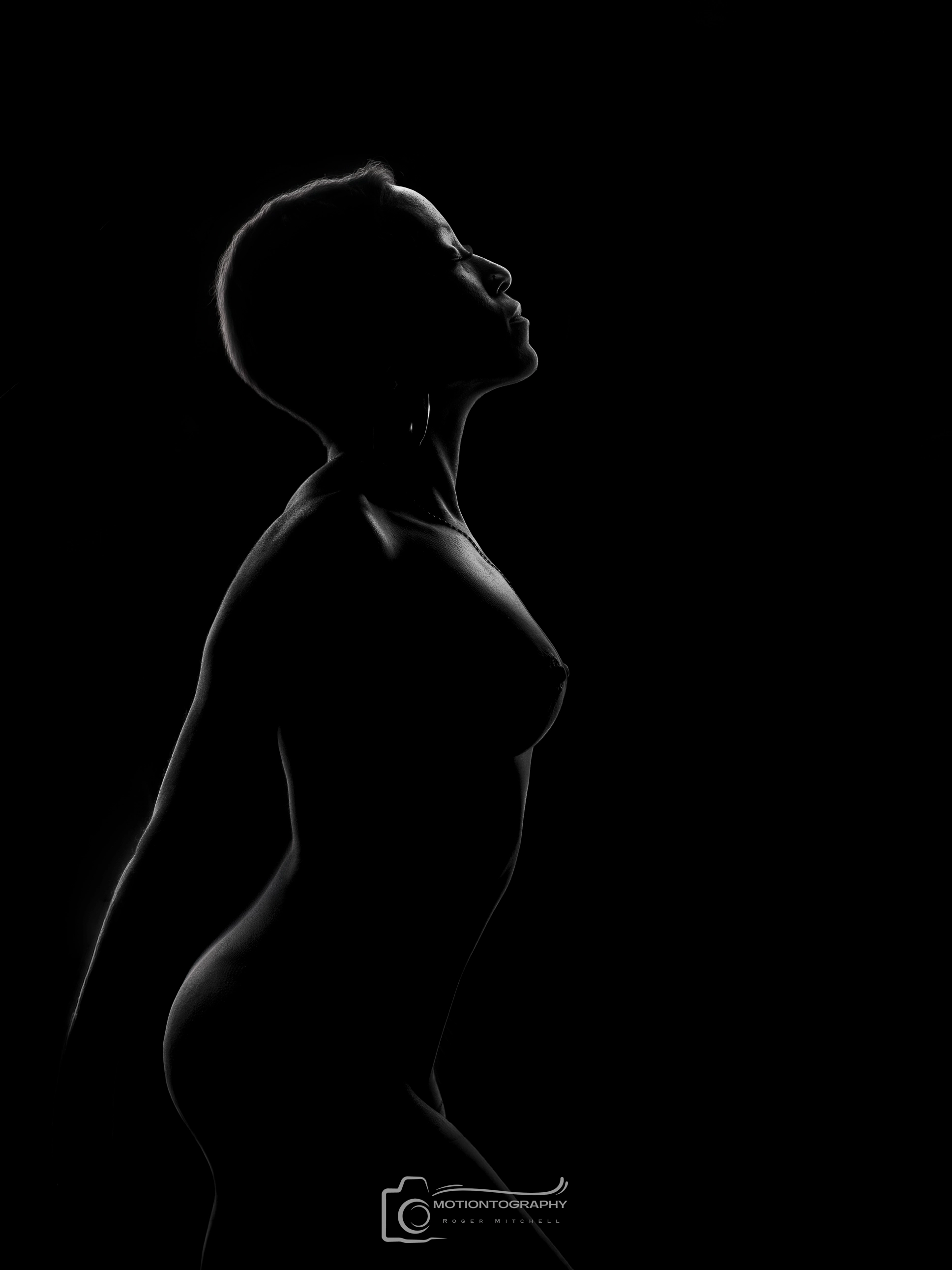 Fine Art Silhouette Portrait on Black Background
