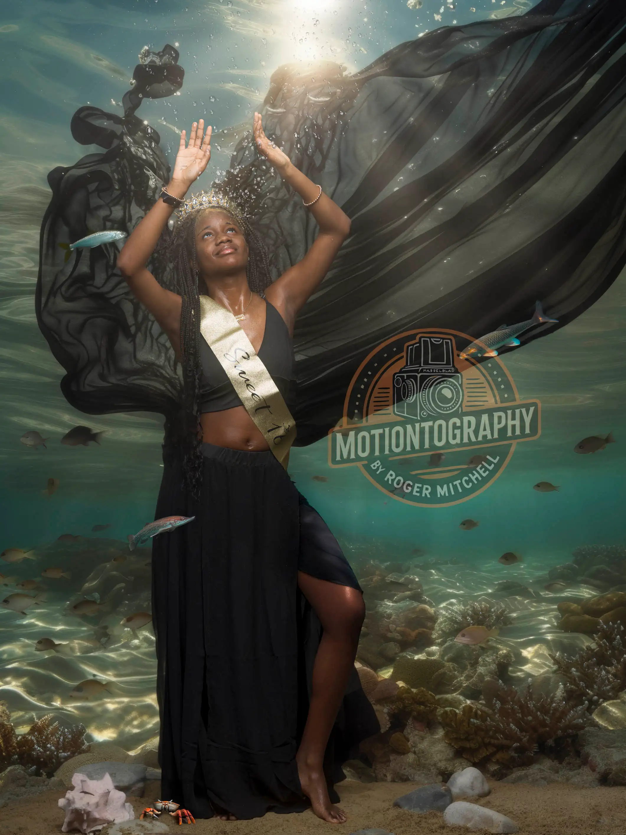 Conceptual composite photography Hampton Roads: Underwater Queen
