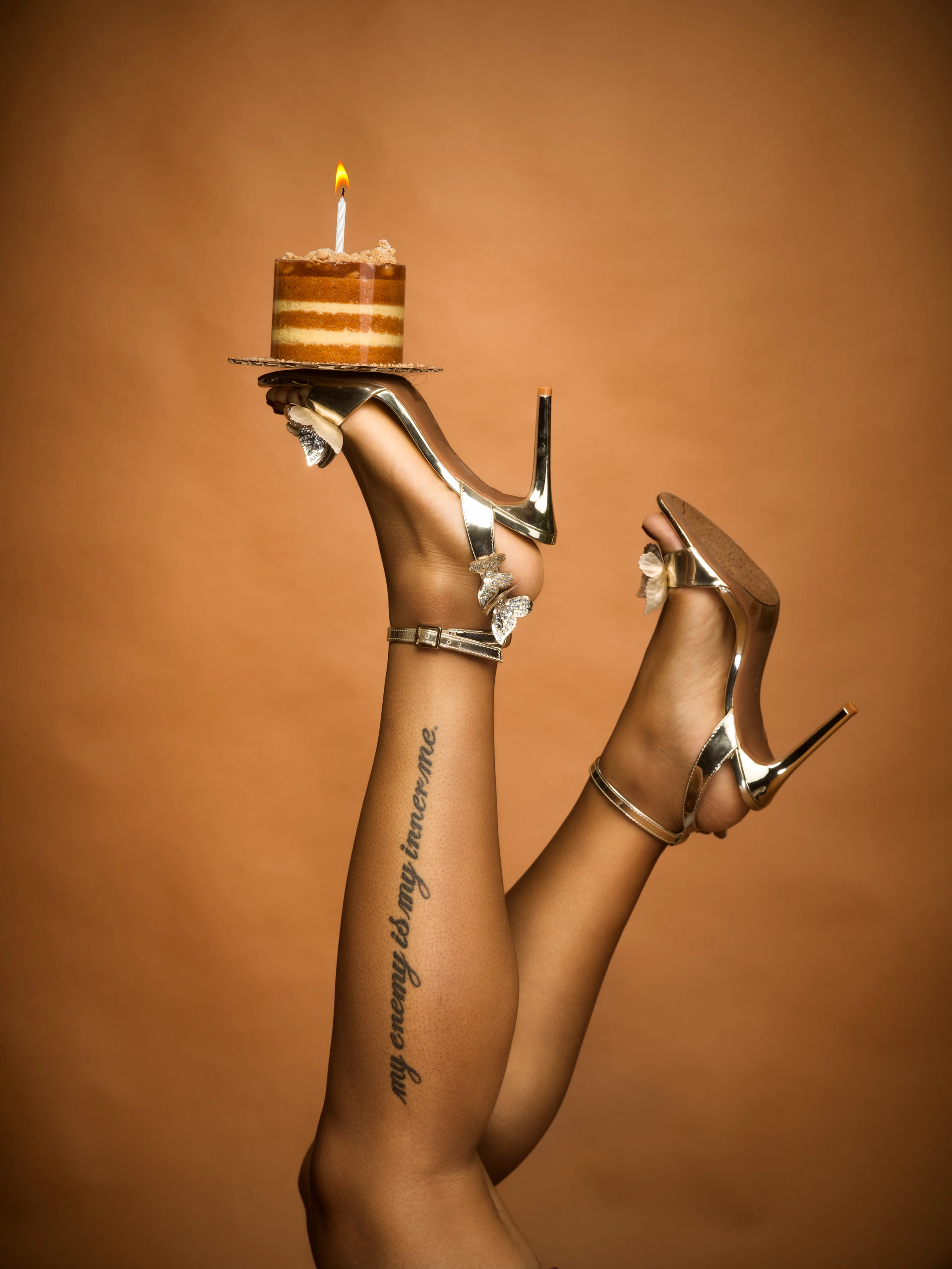 creative birthday cake heels editorial after by Motiontography