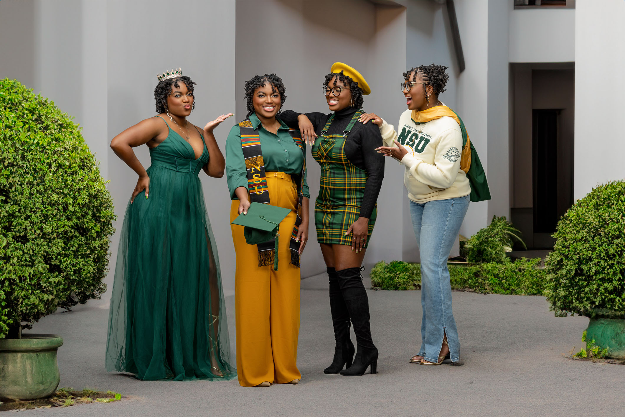 Dramatic graduation portrait with professional lighting