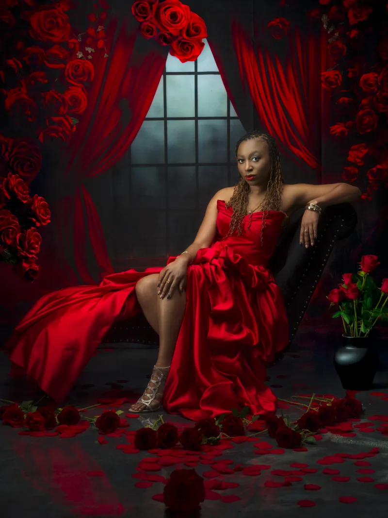 glamour red editorial after Motiontography retouching