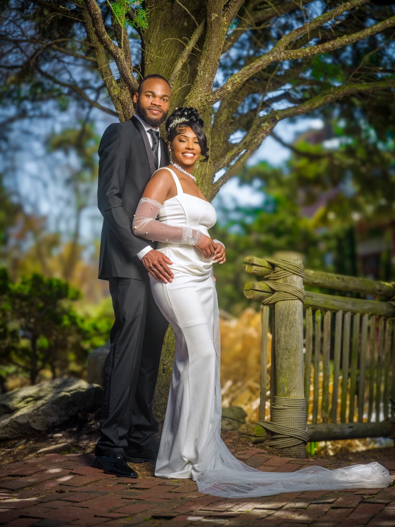 wedding couple bride groom garden hampton roads by Motiontography